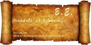 Budaházi Edmond névjegykártya